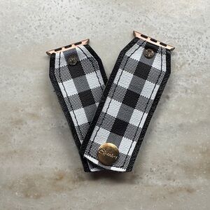 Black and White Checkered Spark*l Watch Band